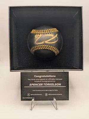 2025 Fanatics Under Wraps Signed Baseballs Vol. I - Spencer Torkelson - Gold Ink - Image 1 of 4