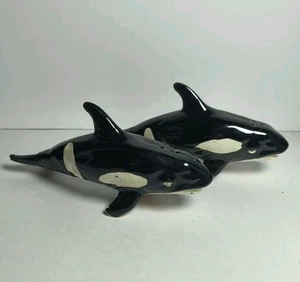 Shaker sale e pepe balena assassina orca vintage anni 50 Kelvin porcellana novità - Foto 1 di 12