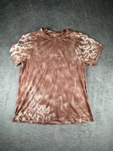 Lululemon Shirt Womens 6 Red Tie Dye All Yours Pima Cotton Relaxed Gym Casual - Picture 1 of 7