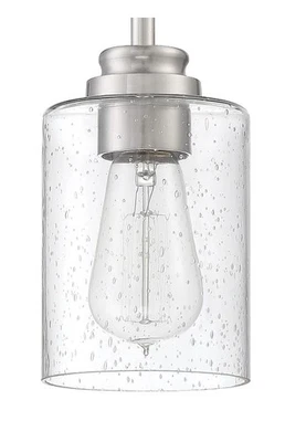 Craftmade 50591 5"W Mini Pendant - Nickel - Image 1 of 3