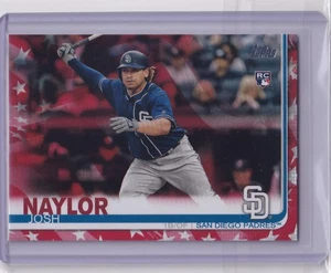 2019 Topps Update JOSH NAYLOR Rookie Independence Day Parallel 43/76 US43 Padres - Picture 1 of 2