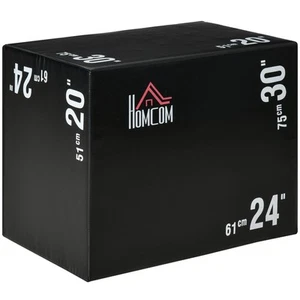 HOMCOM Plyo Box 3 in1 3 Altezze Jumping Box Pliometrico per Fitness 75x51x61cm - Foto 1 di 10