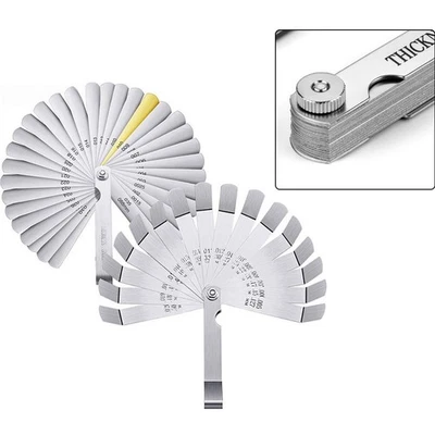 2PCS Feeler Gauge Set Stainless Steel with Rotating Hinge for Easy Use - Image 1 of 4