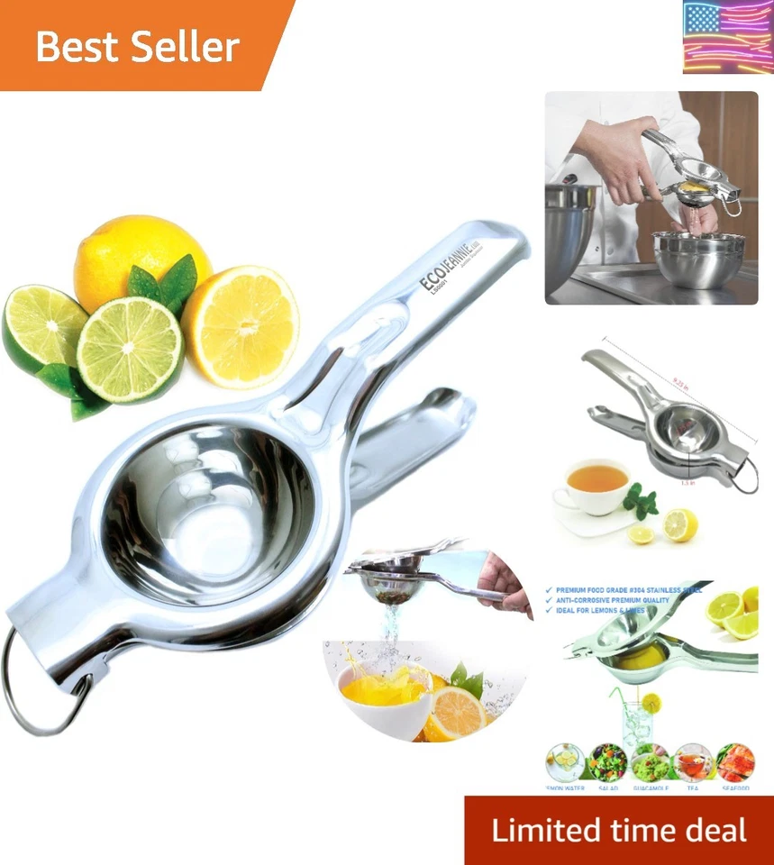 EcoJeannie Heavy Duty Jumbo Food Grade #304 Stainless Steel Lemon Juicer Ls0001