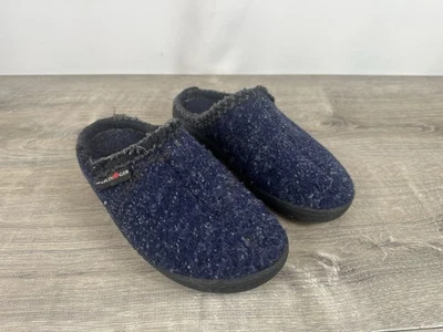Zapatillas para mujer Haflinger de lana azul marino suela suave talla 38 Foto 1 de 4