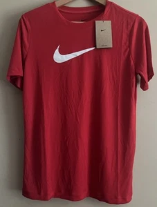 New NIKE Dri-Fit Big Kids' Red Legend Swoosh Training T-Shirt size XL XLarge - Picture 1 of 3