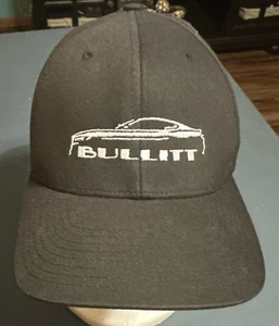 BULLITT Ford Mustang Outline Embroidered Flexfit Hat Flat and Curved - Picture 1 of 3