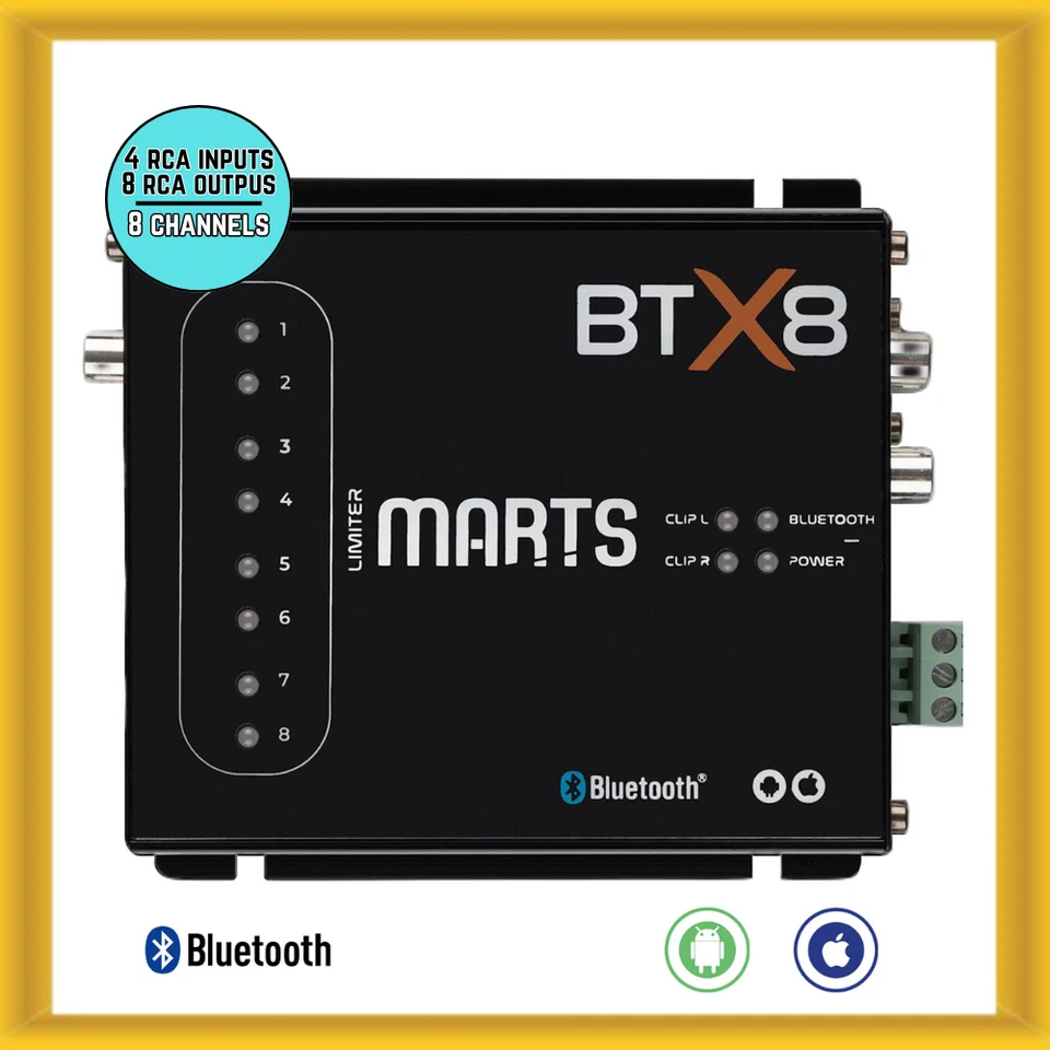 8 Channel Output 32Bits 96KHz Bluetooth DSP / BTX8-DSP