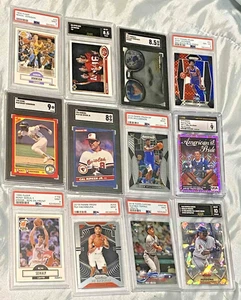 12 Graded Cards Montana,Magic,Arod,Cal Ripken jr,Zion,Torres,Rickey Henderson - Picture 1 of 2