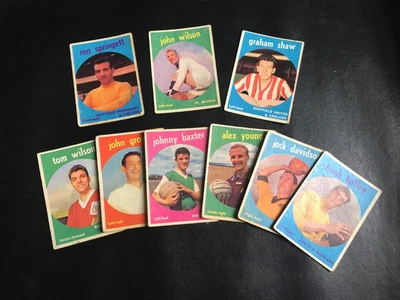 a & bc gum football cards 1960 x 9 - Image 1 of 2