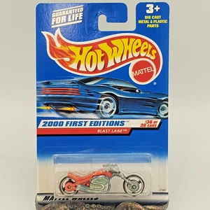Hot Wheels 2000 First Editions Blast Lane 36/36 Collector #096 Orange Motorcycle - Picture 1 of 3