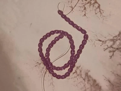 Glass Crackle Beads 8x6mm Ovals Violet Lots NEW Jewelry Making Crafts - Image 1 of 4