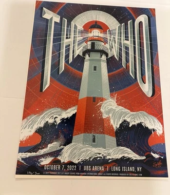 The Who 10/7/2022 Long Island, New York UBS Arena Official LE  Poster 174/300 🎵 - Image 1 of 3