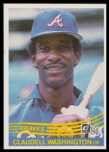 1984 Donruss #310 Claudell Washington - Foto 1 di 2