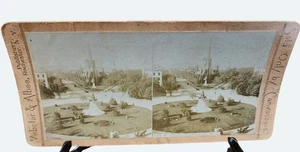 Antique Stereoview 14th St Circle Washington D.C. by Webster & Albee - Picture 1 of 3