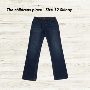 The childrens Place size 12 girls jeans skinny style blue denim dark wash  - Picture 1 of 13