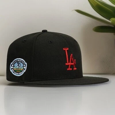 Los Angeles Dodgers Fitted Hat 7 3/8 x New Era 59FIFTY Candy Apple Stadium Patch - Image 1 of 4