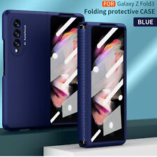 Charnière Étui Avec Écran Film en verre pour Samsung Galaxy Z Fold 3 2 5 g Case