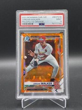 2021 Bowman Chrome Sapphire Orange Refractor #BCP236 Jordan Walker 10/75 PSA 9
