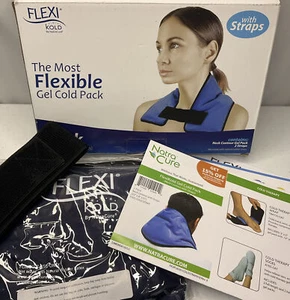 Neck Ice Gel Cold Pack Flexicold Straps Healing Pain Management New - Picture 1 of 6