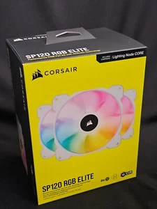 Kit tripla ventola CORSAIR iCUE SP120 RGB ELITE Performance 120 mm BIANCO NUOVO - Foto 1 di 1