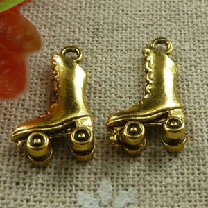Envío Gratuito 110 piezas Antiguos Patines de Hielo Oro 21x11mm L-1798 - Imagen 1 de 4