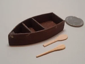 Dollhouse Miniature - 1:24 scale Wood Canoe Shelving Unit, unfinished - Picture 1 of 3
