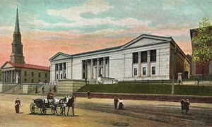 Worcester 1800's COURTHOUSE 14x24 Antique Repro Giclee Canvas - Picture 1 of 2