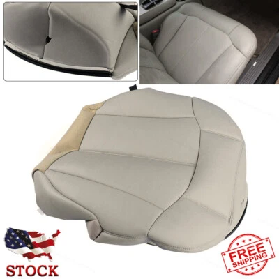 Fit 1999-2002 Chevrolet Silverado 1500 2500 3500 HD Driver Bottom Seat Cover Tan Foto 1 de 4