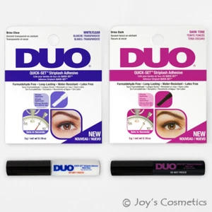 2 DUO Quick Set Striplash Adhesive Eyelash glue set "67583 White + 67582 Dark" - Picture 1 of 3