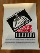 Saul Bass Silkscreen Movie Poster  -- Advise & Consent