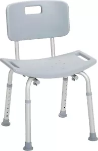Drive Medical RTL12202KDR Shower Chair with Back, Adjustable Stool with Suction - Picture 1 of 10