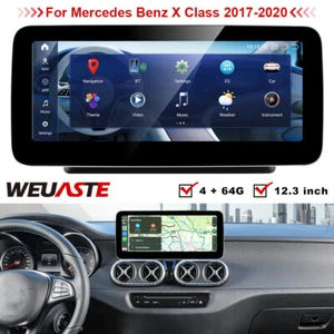 Android Car GPS 12.3'' Player Video 4GB+64GB For Mercedes Benz X Class 2017-2020 - Picture 1 of 12