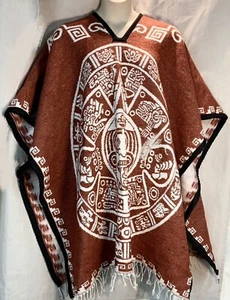 Hand Made Be Mexican PONCHO 39” x 44” - Picture 1 of 3