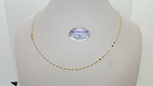Collar Unisex de Punto Espejo de Oro Amarillo 18KT 1,1 Gramos (4998) 45cm - Imagen 1 de 7