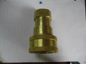 Quick Coupling Parker 60 Series Female Brass1" BH8-60, fits BH8-61 Nipple 14 ea. - Picture 1 of 5
