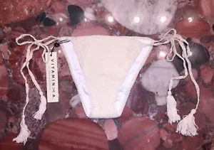 Vitamin A Nightbird gehäkelt natürlich Badeanzug Bikinihose Damen neu mit Etikett - Bild 1 von 6