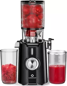 Linkchef Entsafter Slow Juicer Kaltpress-Entsafter BPA-Frei 1,2 L 200 W Schwarz - Bild 1 von 2