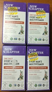 4 X New Chapter Every Man One Daily Multivitamin For Men 30 Tablets Exp07/25 New - Picture 1 of 2