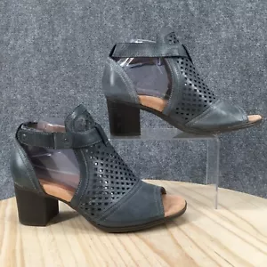 Sandalias Rockport Cobb Hill para mujer 9 M Hattie puño alto azul cuero tacones informales - Imagen 1 de 17