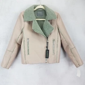 NEU Blank NYC Größe XS Kunstleder Motorrad Jacke in Kräuter Erfrischung Neu mit Etikett $ 98 - Bild 1 von 14