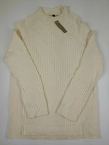 NEU J.Crew New England Woll-Tunika-Pullover mit Stehkragen - elfenbeinfarben Größe Medium M neu mit Etikett - Bild 1 von 9