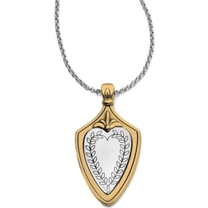 Brighton Medallie Wappen Herz Halskette + Stoffbeutel - Bild 1 von 15