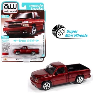 Auto World 1:64 2005 Chevy Silverado SS Custom Single Cab (Candy Apple Red) - Picture 1 of 2