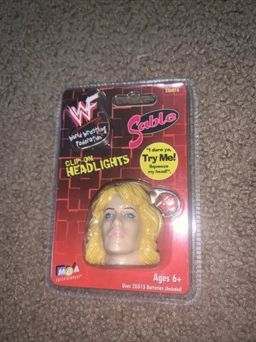 WWF WWE Wrestling 1998 Sable Clip-On Headlights Keychain Cover