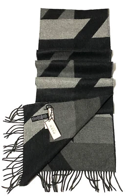 Bufanda Thomas Rosa 100% Cachemira "Jorn Geo" Hecha en el Reino Unido 78" x 12" Foto 1 de 4