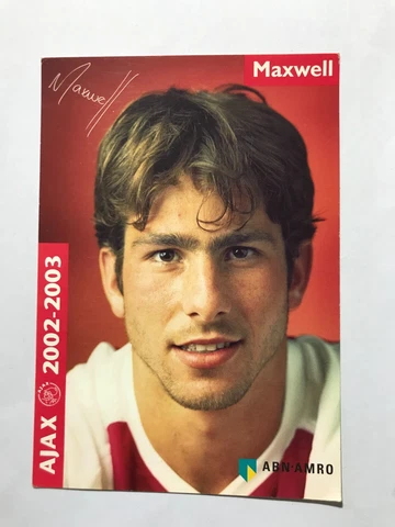 MAXWELL-Ajax Amsterdam 02/03-10 Caps BRAZIL-Official Club Card-unsigned-AK Cover