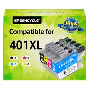 Cartucho de tinta 12pk LC401 LC401XL para Brother MFC-J1010DW MFC-J1012DW MFC-J1170DW - Imagen 1 de 19