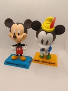 2 UPPER DECK DISNEY TREASURES MILLINIUM & TAILOR MICKEY MOUSE BOBBLEHEAD LOT - Picture 1 of 3