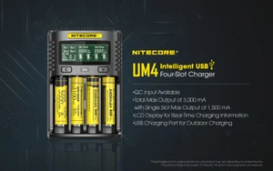 Nitecore UM4 Quick Charge Intelligent USB 4-Slot Charger - Picture 1 of 12